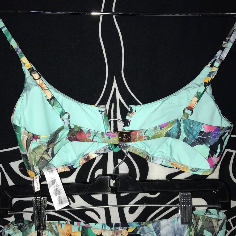 Nanette Lepore Swim size 4 green flowers print new - Picture 6 of 7